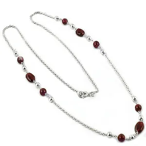 Collier en argent 925 pour femme avec perles de grenat, style classique, bijoux à porter au quotidien - Product Image 2