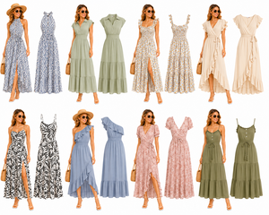 Vestido Mini de Satén con Cintura Ajustable para Verano, Falda de Lujo para Citas, Surtido de Múltiples Estilos, Mezcla Aleatoria, Venta al Por Mayor - Product Image 1