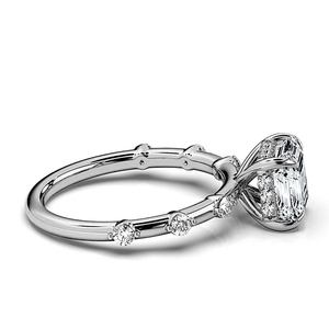 Igi แหวนหมั้นทองคำ14K สีเหลืองทอง14K Dainty Asscher ตัดห้องปฏิบัติการปลูกเพชรคลาสสิกคริสเตียนของขวัญวันครบรอบแต่งงาน - Product Image 3