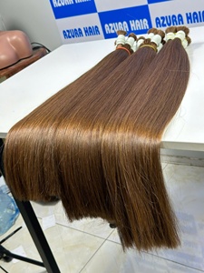 AZURA HAIR Virgin Hair Bulk Extensions Double Drawn Machine Double Weft Kinky Straight Weave <b>White</b> Style <b>Wrap</b> - Product Image 5