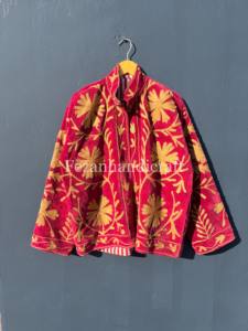 <b>Women's</b> Suzani <b>Velvet</b> <b>Jacket</b> Hand Stitch <b>Jacket</b> Coat Boho Hippie Coat Party Wear Suzani <b>Jacket</b> Two Side Pocket Coat - Product Image 5