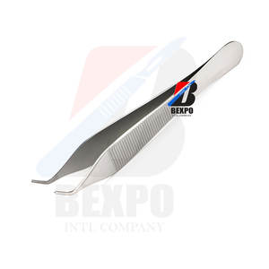 2025 nuevos fórceps dentales de tejido Adson curvos de acero inoxidable 1x2 dientes, instrumentos de 120mm a la venta - Product Image 2