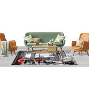 Tapis Scène Urbaine de Londres : Tapis d'Entrée Antidérapant, Tapis Imprimé, Tapis Doux à Poils Longs - Product Image 5