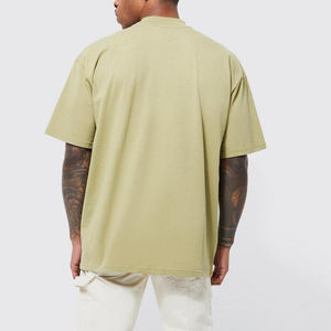 Últimas camisetas de cuello redondo de corte regular para hombre, estilo High Street, anti-bolitas, de secado rápido, 250g, de algodón 100% de alto gramaje, con estampado de jersey. - Product Image 2