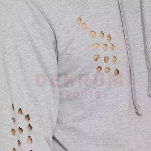 เสื้อฮู้ดดี้ผู้ชายสไตล์เท่ห์ ปี 2026  แบบทำสีพื้น พิมพ์โลโก้ได้  ดีไซน์ใหม่  แบบทำสีพื้น - Product Image 5