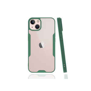 Funda de Silicona Líquida Premium de la Serie MSCS Parfe para iPhone 13, Verde Oscuro, Delgada, Antigolpes, Cubierta Trasera de Silicona Suave, Modelo A53 - Product Image 1