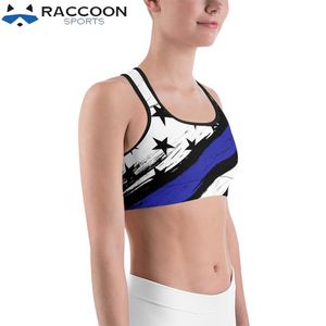Women's Yoga & Fitness Sports <b>Bra</b> with Sublimation Printing Breathable Eco-Friendly Four-Way <b>Stretch</b> by Raccoon Sports - Product Image 3
