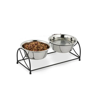 Luxury Design Metal <b>Dog</b> <b>Food</b> Bowl <b>Stand</b> Customized Size Shape <b>Dog</b> <b>Food</b> Bowl Indian Supplier Direct Factory Rate - Product Image 2