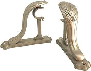 Heritage Decor Soportes de cortina de hierro Soporte de cortina de montaje en pared artesanal con acabados texturizados Hecho de metal duradero - Product Image 6