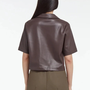 Camisas de Cuero Genuino para Mujer, Fabricante Profesional, Hechas a Medida, Ropa Casual, Camisas de Cuero para Mujer - Product Image 2