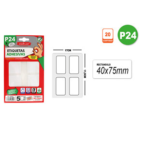 Etiquetas adhesivas para oficina P24 5H 40x75mm - Product Image 1