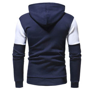 Sweat à capuche pour homme sur mesure de haute qualité, coton/polyester, logo brodé épais, motif imprimé d'automne, uni, molleton teint - Product Image 2