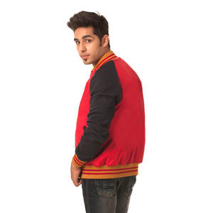 Chaqueta universitaria con letras de béisbol personalizada de fabricante OEM, chaqueta de invierno de alta calidad para hombre, cuero bordado de chenilla con soporte - Product Image 3