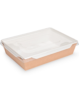 Contenants alimentaires polyvalents en papier kraft OSQ OpSalad 1000 Bowl de qualité supérieure, résistants à la graisse, pour plats à emporter, avec logo personnalisé - Product Image 2