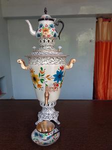 Teteras y Teteras de metal Samovar de cobre turco con icono tradicional hecho a mano - Product Image 4