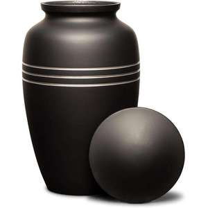 Modern Ocean Dolphin Scene Cremation Urn with Blue Finish and <b>Velvet</b> <b>Bag</b> for Adult Memorial Ashes - Product Image 3