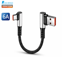 Câble USB-C tressé ultra-court 0,3 m à chargement rapide avec conducteur en cuivre pur pour transfert de données et téléphones mobiles, personnalisable avec logo