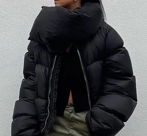 แจ็กเก็ตซิปมีฮู้ดสำหรับผู้หญิงกันลมแจ็คเก็ตขนเป็ดปรับแต่งได้ - Product Image 1