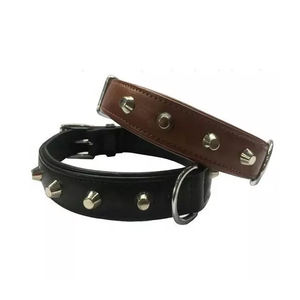 Collar de perro mascota de cuero genuino hecho a mano con picos collares personalizados para perros - Product Image 3