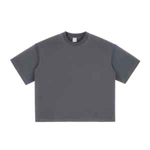 เสื้อยืดหนาขนาดใหญ่300ระบบ GSM สำหรับผู้ชายเสื้อยืดครอปผ้าฝ้ายน้ำหนักมากสีขาว - Product Image 5