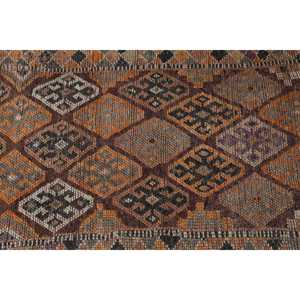 Alfombra Turca de 2.7x12 pies, Alfombra Vintage, Alfombra Marroquí Marrón Naranja - Product Image 4