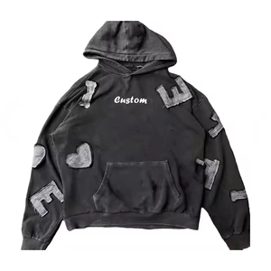 Sudaderas con Capucha de Primera Calidad, 100% Algodón Orgánico, Invernales, Casuales, Transpirables, Ecológicas, con Efecto Desgastado para Hombre - Product Image 2