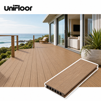 Planche de terrasse en WPC noir, bois composite plastique, imperméable, design moderne, jardin, villa, patio