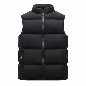 เสื้อแจ็คเก็ตขนเป็ดมีฮู้ดสำหรับผู้ชายเสื้อแจ็คเก็ตขนเป็ดแขนกุดสำหรับฤดูหนาว - Product Image 1