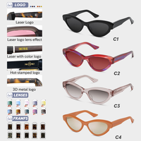 Lunettes de soleil unisexes de luxe personnalisées avec logo, monture intégrale en acétate TFB, style œil de chat, UV400, CR39, Mazzucchelli, classiques, tendance, haute qualité