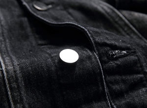 Vente en gros veste en jean respirante de qualité supérieure avec logo personnalisé vestes en jean délavés de couleur unie pour petit ami hommes veste OEM pour homme - Product Image 5