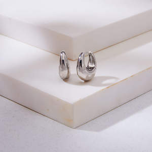 Western Gold Rhodium Plated Anti Tarnish Hoop Earring Artificial <b>Jewellery</b> Exporter in India - Product Image 1