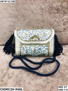 Designer เจ้าสาวโลหะโมเสคคลัทช์ทําด้วยมือที่ทําในอินเดีย Handmade พิเศษสุภาพสตรีโลหะโมเสคคลัทช์ - Product Image 2