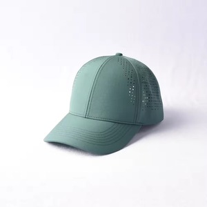 Sombrero liso con agujeros de corte láser, nuevo diseño, gorra de béisbol transpirable, gorras en blanco de moda personalizables con logotipo de letra - Product Image 4