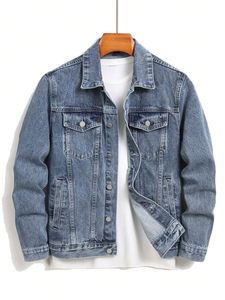 Vestes en jean d'hiver vintage Champ King pour hommes, boutonnées, 100 % coton, lavage à l'eau de Javel écologique, tendance 2025 - Product Image 3