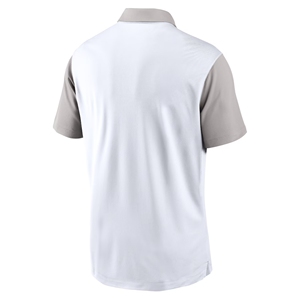 Kentucky University HBCU para Polo blanco gris con rayas de logotipo frontal tela de punto transpirable de talla grande equipo de ventilador oficial - Product Image 4