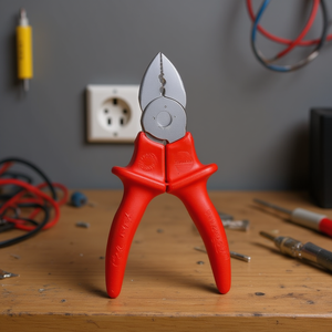 กรรไกรตัดสายเคเบิล Knipex ผ่านการทดสอบมาตรฐาน VDE หัวขัดเงา ด้ามจับหุ้มฉนวน หุ้มพลาสติกแบบอัดรีด - Product Image 3