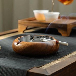 Cenicero de madera Tradebyd, elegante bandeja de madera hecha a mano para fumar, soporte para cenizas de diseño único para Bar, cafetería y uso doméstico - Product Image 3