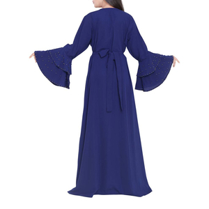 Abaya Bisht Modest de Lujo al por Mayor, Vestido Musulmán Tradicional Básico para Mujer, Tallas Personalizadas, Colores Sólidos, Moda Sencilla de Chifón - Product Image 5