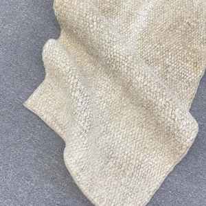 พรมตุรกีโบราณขนาดเล็ก 1.8x4.8 ฟุต พรมขนสัตว์สีเบจ - Product Image 4