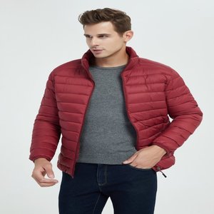 Veste matelassée pour homme de marque, tissu doux imperméable personnalisé, manteaux d'hiver noirs avec capuche, vente en gros, taille plus, design à bulles - Product Image 2