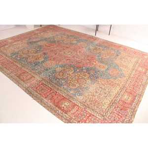 Vintage Turkish Rug 0.7x11.2 ft, <b>Red</b> <b>Runner</b> Animal Print Wool Rug - Product Image 2
