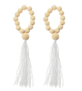 Servilleteros de madera, servilleteros de cuentas de madera de granja para decoración de boda, tamaño personalizado, los más vendidos - Product Image 5