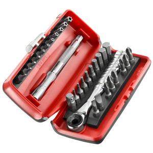 ชุดเครื่องมือ Facom 31 ชิ้น ประกอบด้วยด้ามขันแบบมีฟันเฟืองขนาด 1/4 นิ้ว พร้อมหัวบล็อกขนาดเมตริก - Product Image 1