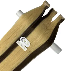 Sunhair Company Wholesale Hot Trending Virking Blonde Slim Tape Straight Hair 100% Vietnamese Human Hair Extensions