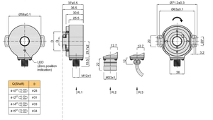 KH58 1024ppr a 144000ppr <span class=keywords><strong>Encoder</strong></span> ad alta precisione per ascensori attraverso il prezzo dell'<span class=keywords><strong>encoder</strong></span> del foro tensione 5-30V