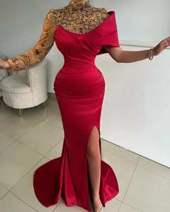 Vestido ajustado de belleza audaz con decoración de patrón de fiesta de estilo fruncido sin espalda - Product Image 1