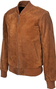 Esprit-Chaqueta de Cuero de Gamuza para Hombre, Chaqueta Ajustada de Alta Calidad, Estilo Bomber, Multibolsillo, Cremallera, Popular, Cálida, Moda de Calle para Hombre - Product Image 5