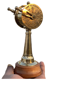 <b>Vintage</b> <b>Old</b> Look Collectible Marine Brass Telegraph Nautical Designer Metal Crafts Pen Holder Nautical <b>Vintage</b> Style Telegraph - Product Image 5