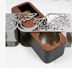 Quemador de incienso de diseño único para meditación en el hogar y aromaterapia Quemador de incienso de lujo Mabkhara Oud para relajación Chapado en oro - Product Image 2