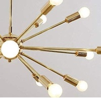 Lustre moderne Spoutnik Lustre à bougie suspendu en fer Décor d'intérieur Lumière pour chambre Salon Couloir Maison Art Décor
